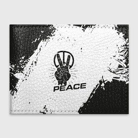 Обложка для студенческого билета с принтом Peace | Мир (Z) в Новосибирске, натуральная кожа | Размер: 11*8 см; Печать на всей внешней стороне | anarchy | hippies | peace | анархизм | анархия | два пальца | знак | знаки | любовь | мир | хиппи