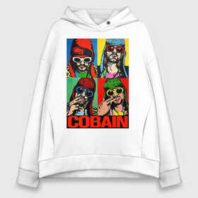 Женское худи Oversize хлопок с принтом KURT COBAIN в Новосибирске, френч-терри — 70% хлопок, 30% полиэстер. Мягкий теплый начес внутри —100% хлопок | боковые карманы, эластичные манжеты и нижняя кромка, капюшон на магнитной кнопке | andy | art | cobain | grunge | kurt | metal | music | nirvana | picture | punk | rock | usa | warhol | анди | арт | гранж | имя | картина | кобейн | курт | метал | музыка | очки | панк | рок | уорхол