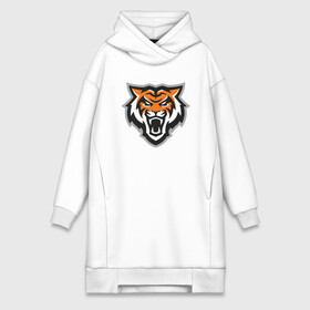 Платье-худи хлопок с принтом Tigers Team в Новосибирске,  |  | 2022 | animal | cat | lion | tiger | год тигра | животные | зубы | кот | кошка | лев | охотник | полосатый | природа | тигр | тигренок | тигрица | хищник