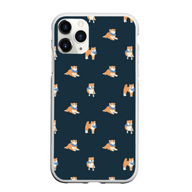 Чехол для iPhone 11 Pro Max матовый с принтом Шиба ину паттерн в Новосибирске, Силикон |  | домашние животные | кремовый окрас | мелкие породы | паттерн | порода собак | рыжая собака | сиба ину | собака в бандане | собаки | темный принт | шиба ину | шибаину | японская порода
