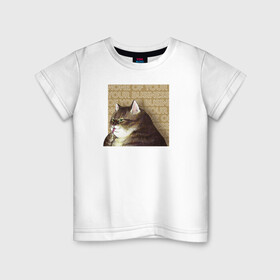 Детская футболка хлопок с принтом Я, Цусима. Не твое дело в Новосибирске, 100% хлопок | круглый вырез горловины, полуприлегающий силуэт, длина до линии бедер | anime | cat | manga | neko | ore | tsushima | аниме | кот | котик | манга | неко | цусима | я цусима