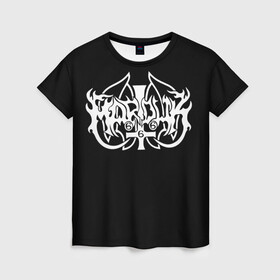 Женская футболка 3D с принтом Marduk в Новосибирске, 100% полиэфир ( синтетическое хлопкоподобное полотно) | прямой крой, круглый вырез горловины, длина до линии бедер | black metal | death metal | marduk | metal | блэк метал | детх метал | мардук | метал