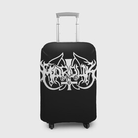 Чехол для чемодана 3D с принтом Marduk в Новосибирске, 86% полиэфир, 14% спандекс | двустороннее нанесение принта, прорези для ручек и колес | black metal | death metal | marduk | metal | блэк метал | детх метал | мардук | метал
