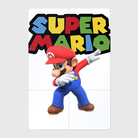 Магнитный плакат 2Х3 с принтом Super Mario Dab в Новосибирске, Полимерный материал с магнитным слоем | 6 деталей размером 9*9 см | Тематика изображения на принте: dab | game | hype | nintendo | super mario | герой | игра | марио | нинтендо | хайп