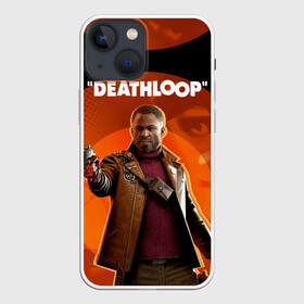 Чехол для iPhone 13 mini с принтом Кольт на фоне Джулианны в Новосибирске,  |  | bethesda | colt vahn | deathloop | games | gun | julianna 