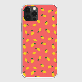 Чехол для iPhone 12 Pro Max с принтом Лимоны на кораловом в Новосибирске, Силикон |  | еда | кораловый цвет | лимонный | лимоны | минималистичный | оранжевый | паттерн | упорядоченный паттерн | цитрусовые