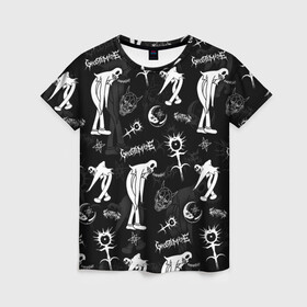 Женская футболка 3D с принтом Ghostemane в Новосибирске, 100% полиэфир ( синтетическое хлопкоподобное полотно) | прямой крой, круглый вырез горловины, длина до линии бедер | anti icon | ghostemane | ill biz | mercury | noise | young crowley | гостмейн | рэп | рэпер | эрик уитни