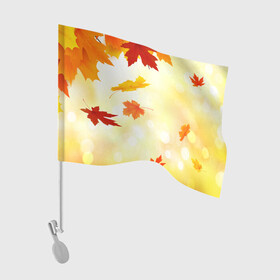 Флаг для автомобиля с принтом ПАДАЮЩИЙ КЛЕН | ОСЕННЯЯ (Z) в Новосибирске, 100% полиэстер | Размер: 30*21 см | autumn | golden time | leaves | maple | yellow | желтая | золотая пора | клён | листья | осенняя | осень | падающий клен