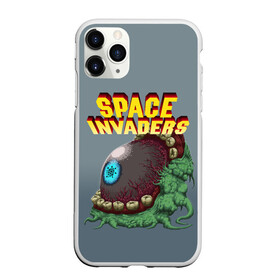 Чехол для iPhone 11 Pro матовый с принтом Boss | Space Invaders | Old game (Z) в Новосибирске, Силикон |  | boss | dendy | invaders | nintendo | shootem up | space invaders | денди | захватчики | космические захватчики | су имбэ | чужаки
