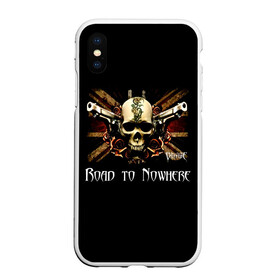 Чехол для iPhone XS Max матовый с принтом Road to Nowhere - Bullet For My Valentine в Новосибирске, Силикон | Область печати: задняя сторона чехла, без боковых панелей | bullet for my valentine | jeff killed john | matthew tuck | michael paget | булет фор май валентайн | джефф убил джона | майкл пэджет | метал | музыка | мэтт | мэттью так | пуля для моей возлюбленной | рок группа