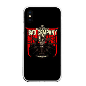 Чехол для iPhone XS Max матовый с принтом BAD COMPANY - Five Finger Death Punch в Новосибирске, Силикон | Область печати: задняя сторона чехла, без боковых панелей | 5fdp | 5фдп | ffdp | five finger death punch | ivan lewis greening | ivan moody | айвен льюис грининг | метал группа | рок группа | файв фингер дед панч | ффдп