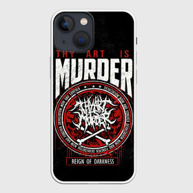 Чехол для iPhone 13 mini с принтом Thy Art Is Murder в Новосибирске,  |  | death metal | deathcore | thy art is murder | группы | дэткор | метал | музыка | рок