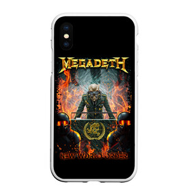 Чехол для iPhone XS Max матовый с принтом Megadeth в Новосибирске, Силикон | Область печати: задняя сторона чехла, без боковых панелей | Тематика изображения на принте: megadeth | metal | trash metal | группы | метал | музыка | рок | треш метал