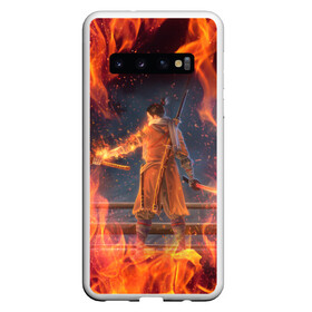 Чехол для Samsung Galaxy S10 с принтом Warrior | Sekiro shadows die twice (Z) в Новосибирске, Силикон | Область печати: задняя сторона чехла, без боковых панелей | sekiro shadows die twice | warrior | воин | дзу дай то вайсу | миядзаки | самурай | сэкиро сядо | тени умирают дважды