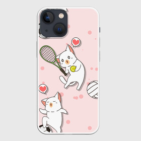 Чехол для iPhone 13 mini с принтом Спортивные котики | Мяу спорт (Z) в Новосибирске,  |  | cat | cats | meow | кот | котик | котики | коты | кошка | кошки | красивая кошка | мяу | спортивные коты | спортивный кот