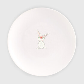 Тарелка с принтом милый кролик в Новосибирске, фарфор | диаметр - 210 мм
диаметр для нанесения принта - 120 мм | Тематика изображения на принте: заяц | кролик. венок | лапы | мода | мультик | персонаж | уши | хвост