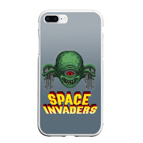 Чехол для iPhone 7Plus/8 Plus матовый с принтом Space Invaders | Old game (Z) в Новосибирске, Силикон | Область печати: задняя сторона чехла, без боковых панелей | Тематика изображения на принте: dendy | invaders | nintendo | shootem up | space invaders | денди | захватчики | космические захватчики | су имбэ | чужаки