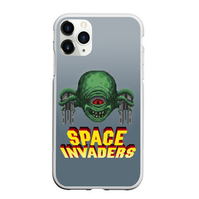 Чехол для iPhone 11 Pro матовый с принтом Space Invaders | Old game (Z) в Новосибирске, Силикон |  | Тематика изображения на принте: dendy | invaders | nintendo | shootem up | space invaders | денди | захватчики | космические захватчики | су имбэ | чужаки