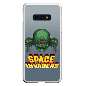 Чехол для Samsung S10E с принтом Space Invaders | Old game (Z) в Новосибирске, Силикон | Область печати: задняя сторона чехла, без боковых панелей | Тематика изображения на принте: dendy | invaders | nintendo | shootem up | space invaders | денди | захватчики | космические захватчики | су имбэ | чужаки