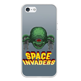 Чехол для iPhone 5/5S матовый с принтом Space Invaders | Old game (Z) в Новосибирске, Силикон | Область печати: задняя сторона чехла, без боковых панелей | Тематика изображения на принте: dendy | invaders | nintendo | shootem up | space invaders | денди | захватчики | космические захватчики | су имбэ | чужаки