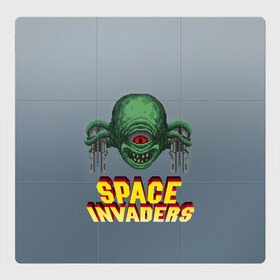 Магнитный плакат 3Х3 с принтом Space Invaders | Old game (Z) в Новосибирске, Полимерный материал с магнитным слоем | 9 деталей размером 9*9 см | Тематика изображения на принте: dendy | invaders | nintendo | shootem up | space invaders | денди | захватчики | космические захватчики | су имбэ | чужаки