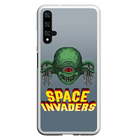 Чехол для Honor 20 с принтом Space Invaders | Old game (Z) в Новосибирске, Силикон | Область печати: задняя сторона чехла, без боковых панелей | Тематика изображения на принте: dendy | invaders | nintendo | shootem up | space invaders | денди | захватчики | космические захватчики | су имбэ | чужаки