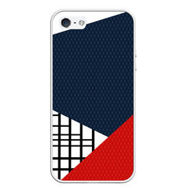 Чехол для iPhone 5/5S матовый с принтом Разноцветный арт пэчворк  в Новосибирске, Силикон | Область печати: задняя сторона чехла, без боковых панелей | абстрактный | геометрический | клетка | комбинированный | коралловый | модный | молодежный | полосы | синий | современный | темный синий