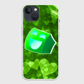Чехол для iPhone 13 с принтом Geometry Dash | Green Love (Z) в Новосибирске,  |  | 2d | arcade | game | geometry dash | meltdown | robtop | аркада | геометри даш | геометрическая черточка | геометрический тире | раннер
