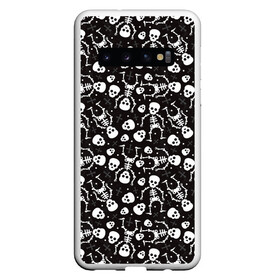 Чехол для Samsung Galaxy S10 с принтом Скелеты в Новосибирске, Силикон | Область печати: задняя сторона чехла, без боковых панелей | halloween | holiday | pumpkin | samayn | vampire | zombie | вампир | вечеринка | день всех святых | зомби | маскарад | мертвец | оборотень | привидение | самайн | светильник джека | скелет | страшный джек | труп | тыква