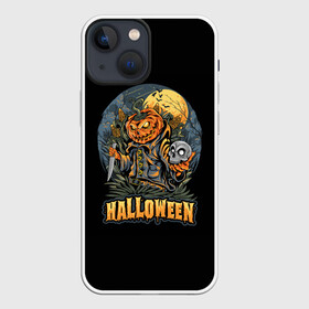 Чехол для iPhone 13 mini с принтом HALLOWEEN в Новосибирске,  |  | halloween | holiday | pumpkin | samayn | vampire | zombie | вампир | ведьма | вечеринка | день всех святых | зомби | карнавал | маскарад | мертвец | оборотень | привидение | самайн | светильник джека | страшный джек | труп