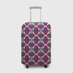 Чехол для чемодана 3D с принтом Абстрактный современный узор в Новосибирске, 86% полиэфир, 14% спандекс | двустороннее нанесение принта, прорези для ручек и колес | арабский | красный | оливковый | орнамент | пляжный | популярный | разноцветный | этнический орнамент