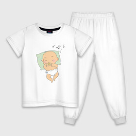 Детская пижама хлопок с принтом сладкий сон в Новосибирске, 100% хлопок |  брюки и футболка прямого кроя, без карманов, на брюках мягкая резинка на поясе и по низу штанин
 | колыбельная | люлька | младенец | памперс | подушка | постель | ребёнок | сон