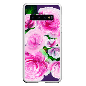 Чехол для Samsung Galaxy S10 с принтом Цветы 