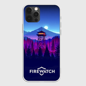 Чехол для iPhone 12 Pro Max с принтом Purplewatch в Новосибирске, Силикон |  | firewatch | gamers | games | вышка | иллюстрация | лес