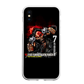 Чехол для iPhone XS Max матовый с принтом Five Finger Death Punch | 5FDP в Новосибирске, Силикон | Область печати: задняя сторона чехла, без боковых панелей | 5fdp | 5фдп | ffdp | five finger death punch | ivan lewis greening | ivan moody | айвен льюис грининг | метал группа | рок группа | файв фингер дед панч | ффдп