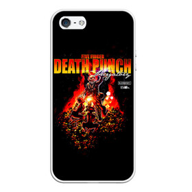 Чехол для iPhone 5/5S матовый с принтом Five Finger Death Punch – Purgatory: Tales From The Pit в Новосибирске, Силикон | Область печати: задняя сторона чехла, без боковых панелей | Тематика изображения на принте: 5fdp | 5фдп | ffdp | five finger death punch | ivan lewis greening | ivan moody | айвен льюис грининг | метал группа | рок группа | файв фингер дед панч | ффдп