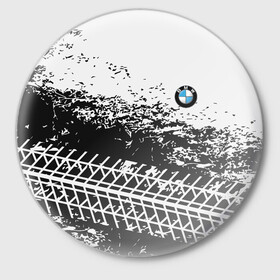 Значок с принтом СЛЕД БМВ | BMW (Z) в Новосибирске,  металл | круглая форма, металлическая застежка в виде булавки | auto | auto sport | autosport | bmw | bmw performance | m | mka | motorsport | performance | авто спорт | автомобиль | автоспорт | ам | бмв | бэха | машина | мка | моторспорт
