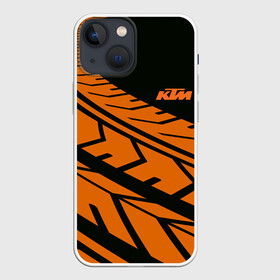 Чехол для iPhone 13 mini с принтом ORANGE KTM | КТМ (Z) в Новосибирске,  |  | Тематика изображения на принте: enduro | ktm | moto | moto sport | motocycle | sportmotorcycle | ктм | мото | мото спорт | мотоспорт | спорт мото