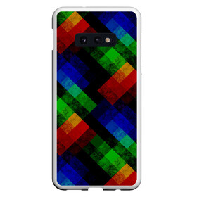 Чехол для Samsung S10E с принтом Разноцветный мраморный узор  в Новосибирске, Силикон | Область печати: задняя сторона чехла, без боковых панелей | абстрактный | зеленый | красный | мраморный | пэчворк | радужный | разноцветный | синий | черный