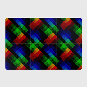 Магнитный плакат 3Х2 с принтом Разноцветный мраморный узор  в Новосибирске, Полимерный материал с магнитным слоем | 6 деталей размером 9*9 см | Тематика изображения на принте: абстрактный | зеленый | красный | мраморный | пэчворк | радужный | разноцветный | синий | черный