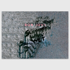 Поздравительная открытка с принтом Slippery When Wet - Bon Jovi в Новосибирске, 100% бумага | плотность бумаги 280 г/м2, матовая, на обратной стороне линовка и место для марки
 | bon jovi | john | альбом | арена | бон | бон джови | глэм | группа | джови | джон | метал | музыка | надпись | песни | поп | попрок | рок | рокер | смайл | солист | софт | стена | хард | хеви | хевиметал