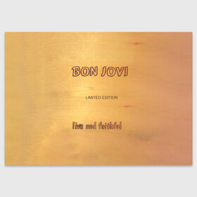 Поздравительная открытка с принтом Live and Faithful - Bon Jovi в Новосибирске, 100% бумага | плотность бумаги 280 г/м2, матовая, на обратной стороне линовка и место для марки
 | bon jovi | john | альбом | арена | бон | бон джови | глэм | группа | джови | джон | метал | музыка | надпись | песни | поп | попрок | рок | рокер | смайл | солист | софт | стена | хард | хеви | хевиметал
