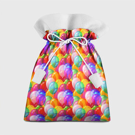 Подарочный 3D мешок с принтом Воздушные Шары в Новосибирске, 100% полиэстер | Размер: 29*39 см | birthday | happy birthday | holiday | воздушные шары | день рождения | именины | подарки | праздник | торт | юбилей