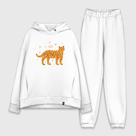 Женский костюм хлопок Oversize с принтом Be Wild в Новосибирске,  |  | 2022 | animal | cat | lion | tiger | год тигра | животные | зверь | зубы | кот | кошка | лев | охотник | полосатый | природа | тигр | тигренок | тигрица | хищник