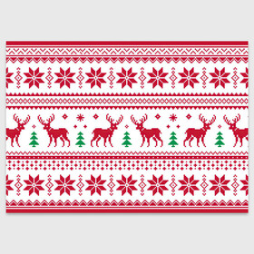 Поздравительная открытка с принтом Зимняя ночь в Новосибирске, 100% бумага | плотность бумаги 280 г/м2, матовая, на обратной стороне линовка и место для марки
 | арт | вязаный рисунок | вязь | дерево | ёлка | ёлки | ель | новый год | олени | олень | рисунок | рождество | снег | снежинка | снежинки