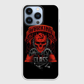Чехол для iPhone 13 Pro с принтом РАБОЧИЙ КЛАСС в Новосибирске,  |  | hard | red | skull | ussr | working | завод | класс | молот | рабочий | серп | союз | ссср | страна | фабрика | череп