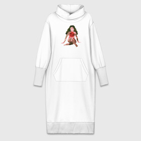 Платье удлиненное хлопок с принтом девушка инди в Новосибирске,  |  | восток | девушка | инди | йога | медитация | ритуал | солнце | тело | учение