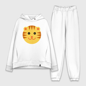 Женский костюм хлопок Oversize с принтом Sunny Tiger в Новосибирске,  |  | 2022 | animal | cat | lion | tiger | год тигра | животные | зверь | зубы | кот | кошка | лев | охотник | полосатый | природа | тигр | тигренок | тигрица | хищник