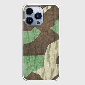 Чехол для iPhone 13 Pro с принтом Splittertarnmuster в Новосибирске,  |  | army | beige | brown | camouflage | green | khaki | military | rhombuses | spots | армейский | бежевый | зелёный | камуфляж | коричневый | милитари | пятна | ромбы | хаки