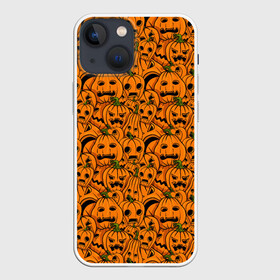 Чехол для iPhone 13 mini с принтом HALLOWEEN в Новосибирске,  |  | halloween | holiday | pumpkin | samayn | vampire | zombie | вампир | ведьма | вечеринка | день всех святых | зомби | карнавал | маскарад | мертвец | оборотень | привидение | самайн | светильник джека | страшный джек | труп